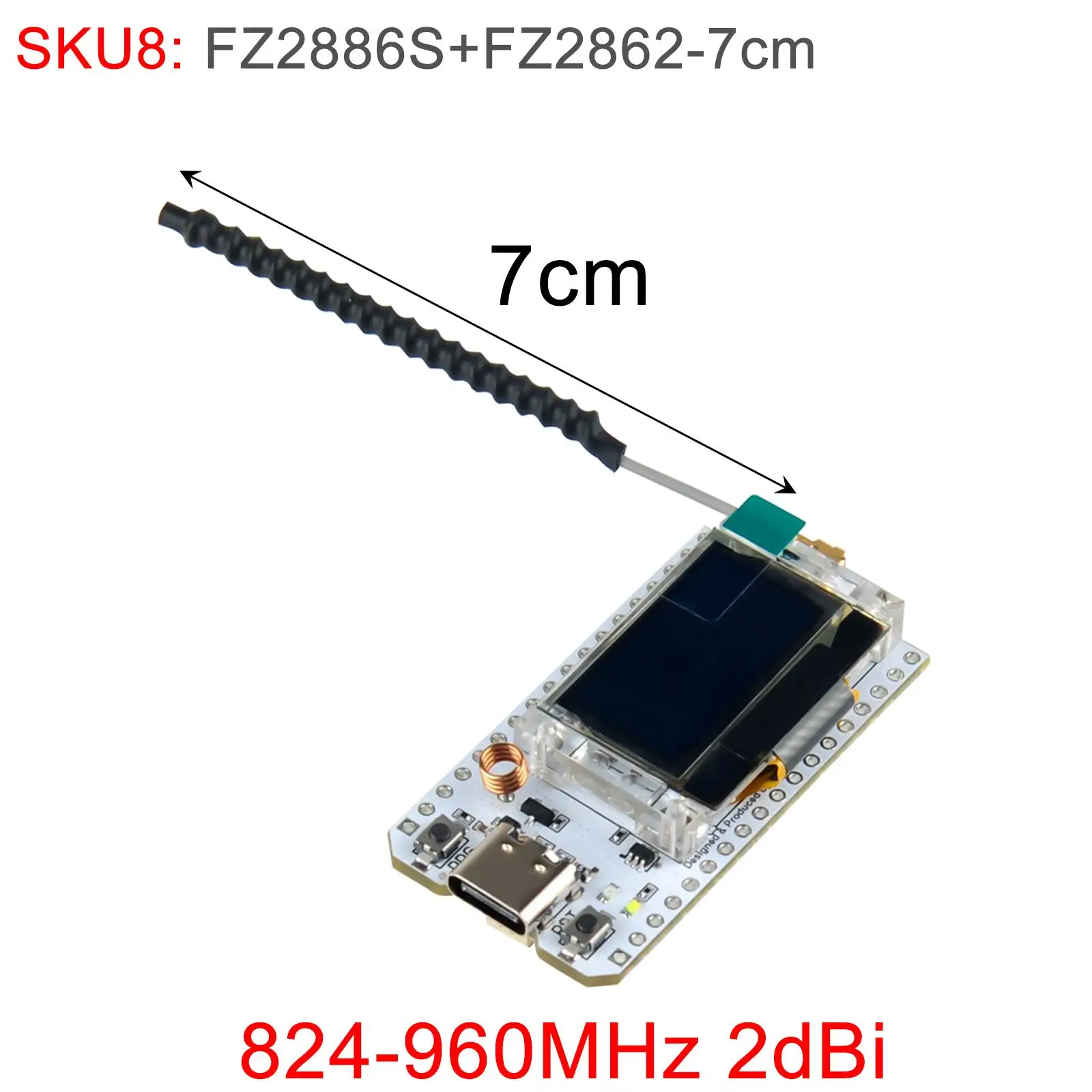 0.96 OLED Display ESP32 LoRa 32 V3 868MHz 915MHz HTIT-WB32LA_V3 LoRa32 SX1262 Development Board 2/5dBi for Meshtastic Devices