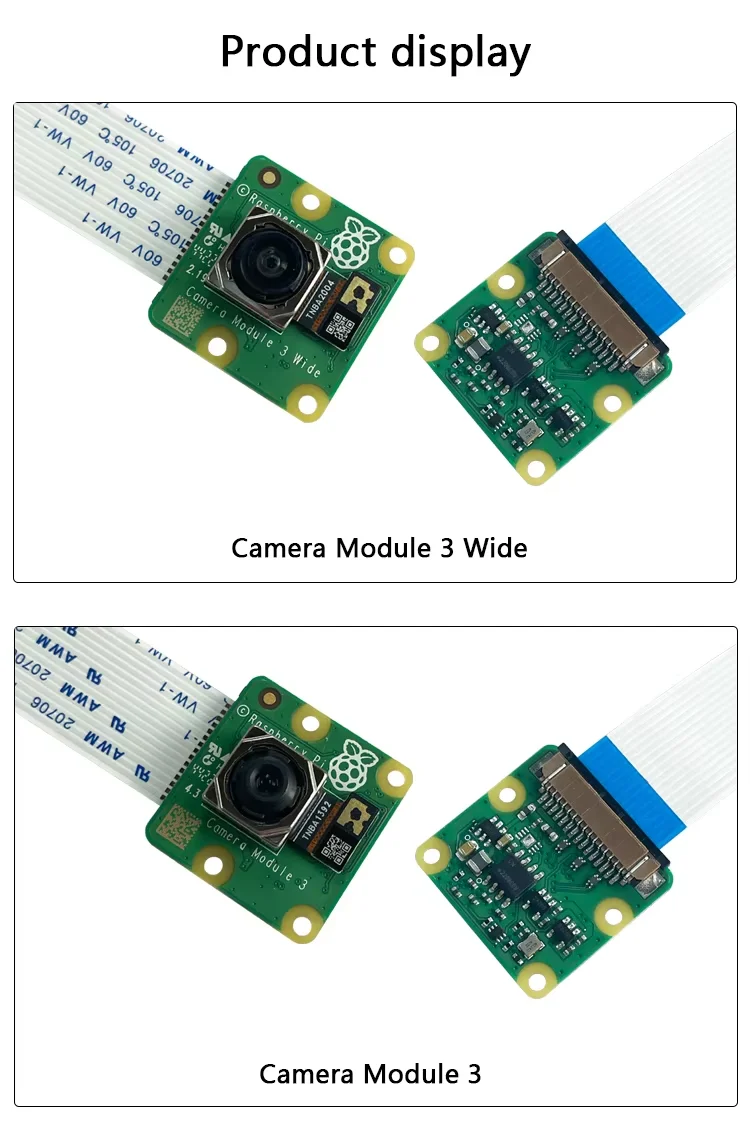 Raspberry PI Camera Module 3 Wide 12 Million IMX708 Night Vision Camera Autofocus V3