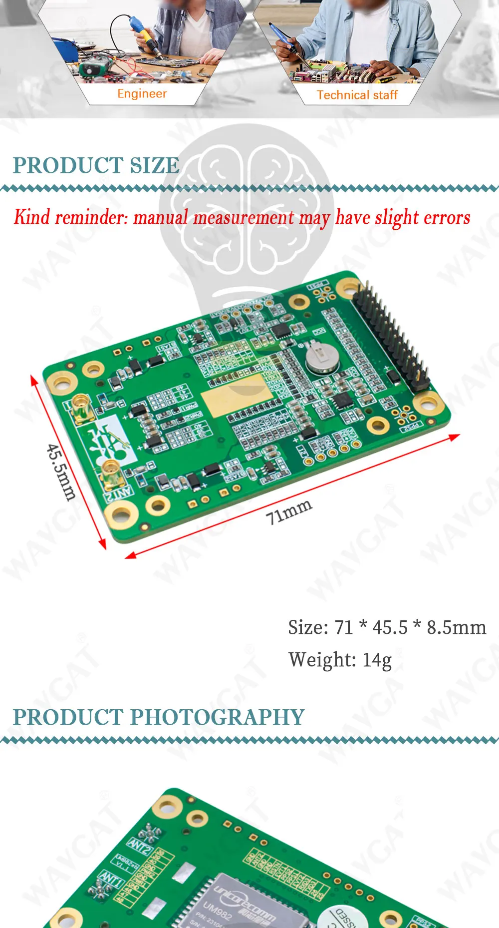 UM982 EVB RTK Board High precision positioning GNSS board GPS BD Galileo Glonass Antenna Receiver Board
