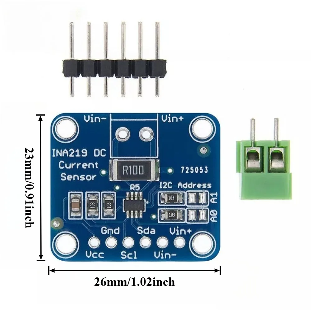 5PCS INA219 I2C Bidirectional Current Voltage Power Monitor Sensor Module Zero Drift DIY