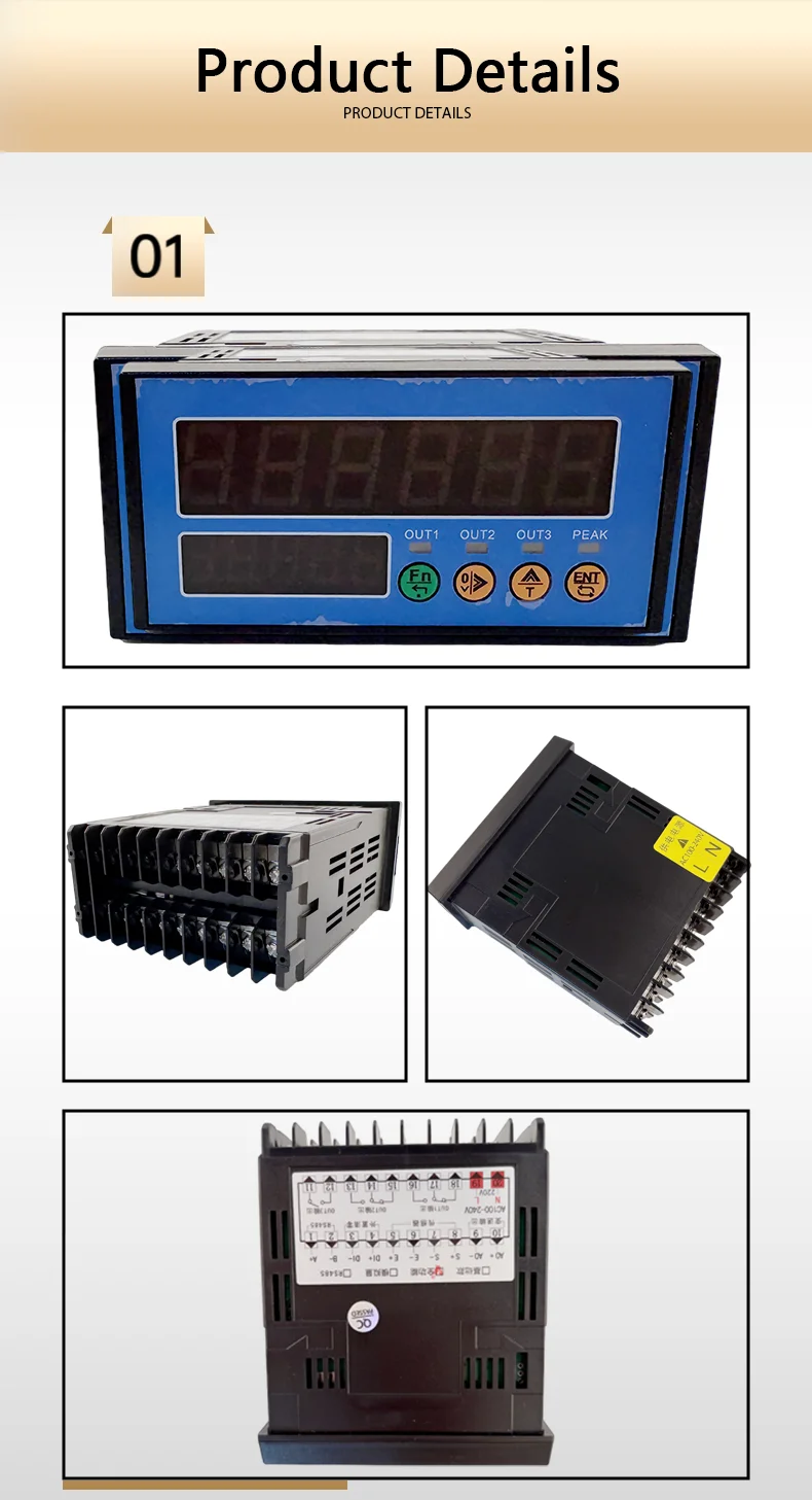 Digital Weight Indicator, 0-5V/4-20mA Analog Output, RS485 Communication, 3 Relays, Precise Sampling Frequency Selection