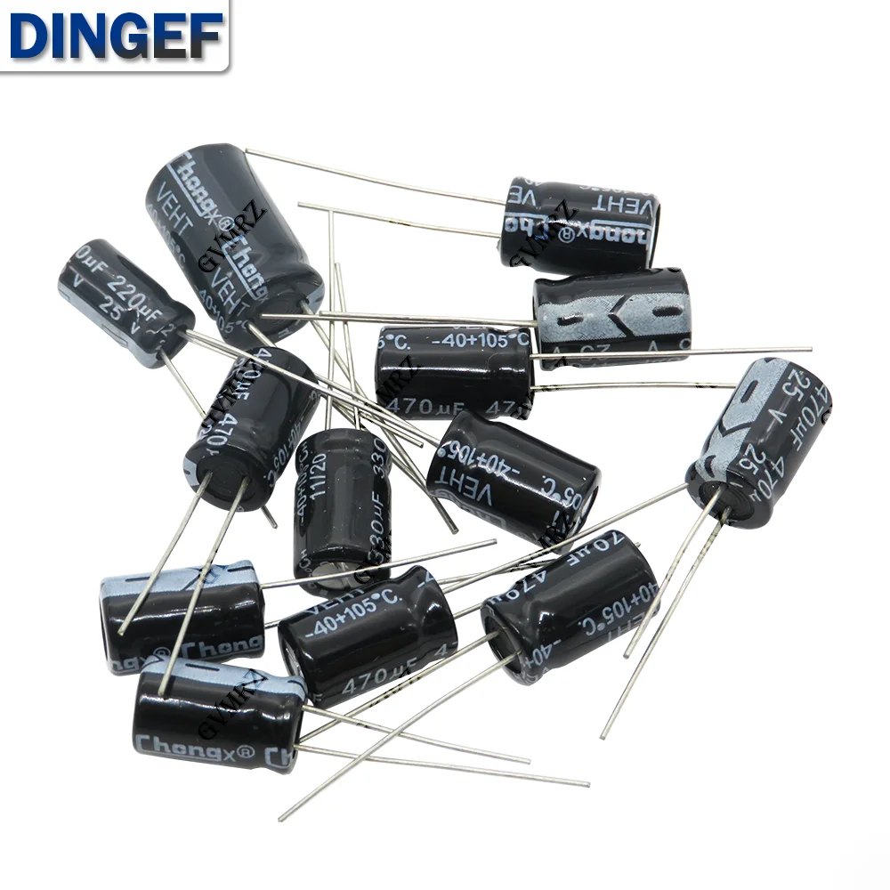 900PCS 30Values DIP Electrolytic Capacitor Kit 0.1uF-1000uF for Electronics KIT 0.1uF 10uF 100uF 1000uF
