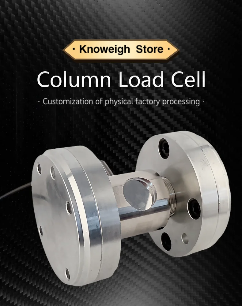 Columnar Tension Compression Force Sensor 3T-50T Load Cell Alloy Steel Threaded Installation Weight Measuring Tool IP66