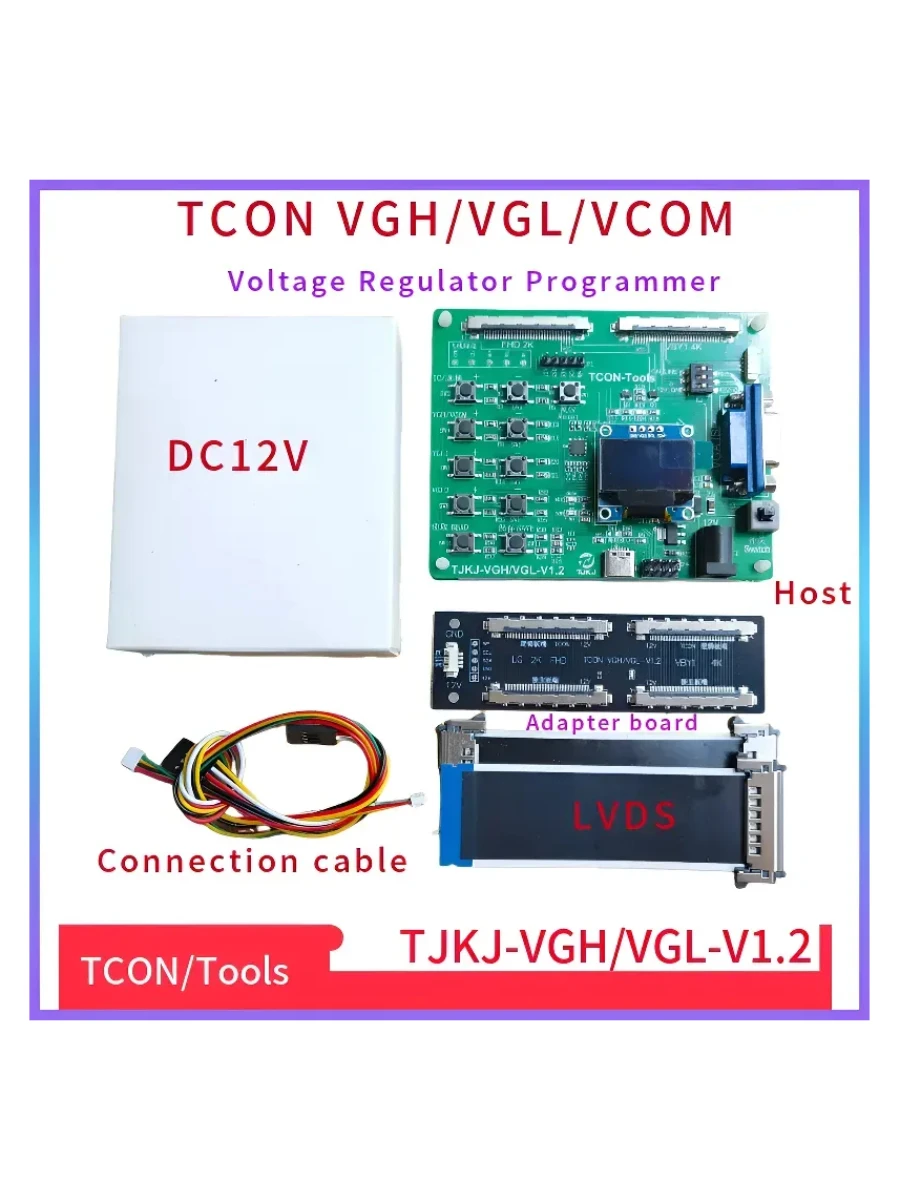 TCON VGH VGL VCOM Voltage Regulation Programmer for Electronics