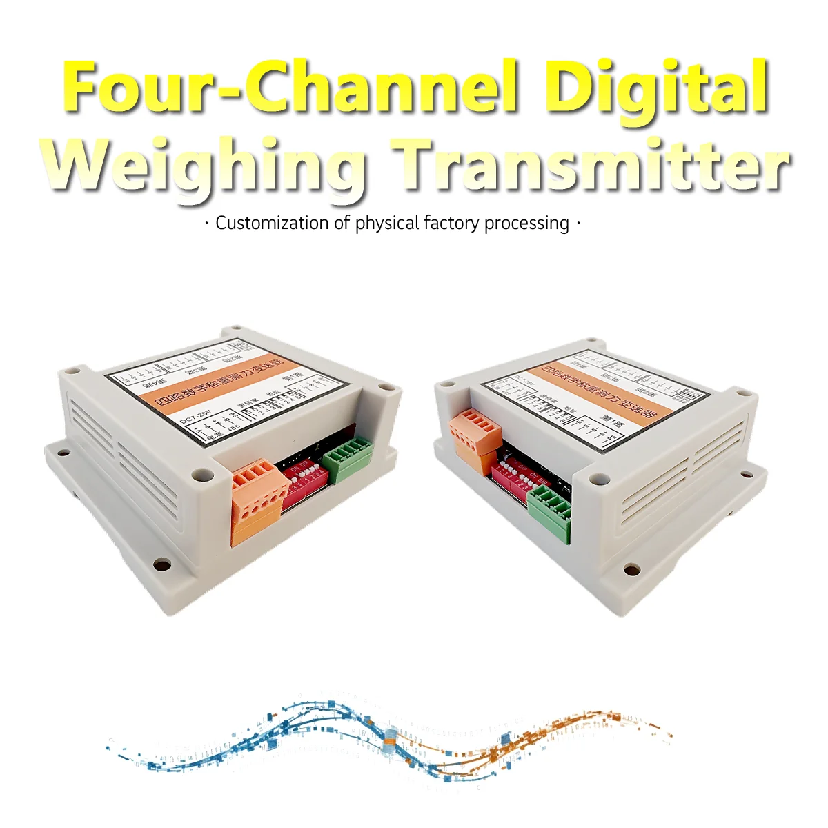 4 Channels Force Measuring Transmitter Digital Weighing Module RS485 Output for Industrial Weighing Systems