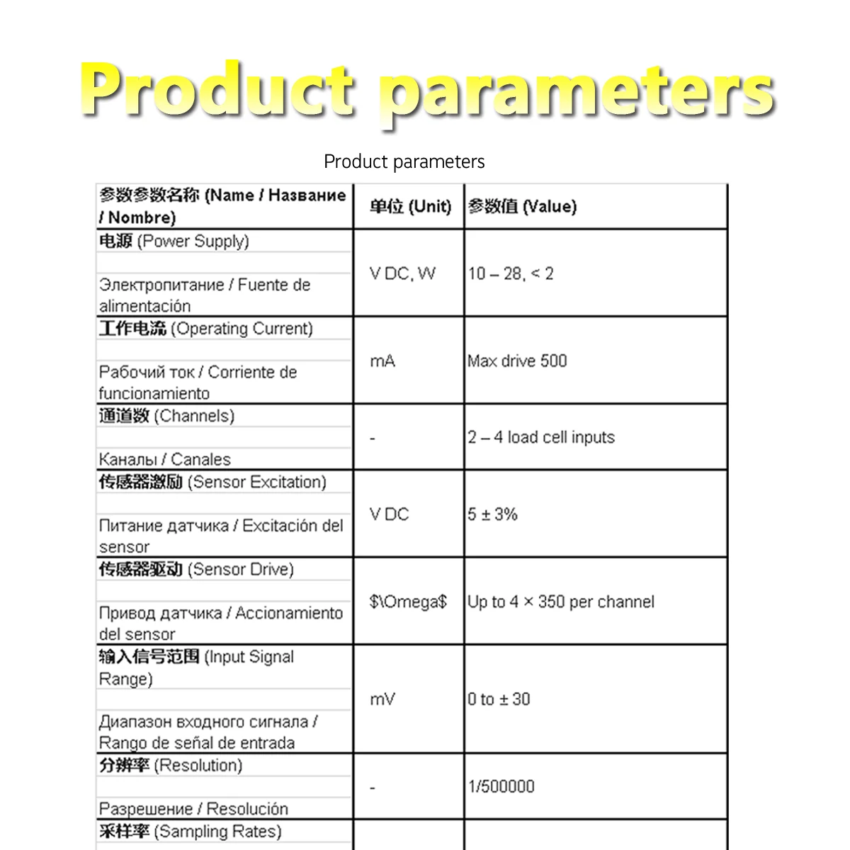 4 Channels Force Measuring Transmitter Digital Weighing Module RS485 Output for Industrial Weighing Systems