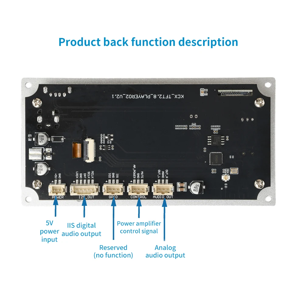 2.8 Inch TFT Color Screen Lossless Audio Decoding Board Module Amplifier Audio Player DC 4.5-5.0V Car FM Radio Module