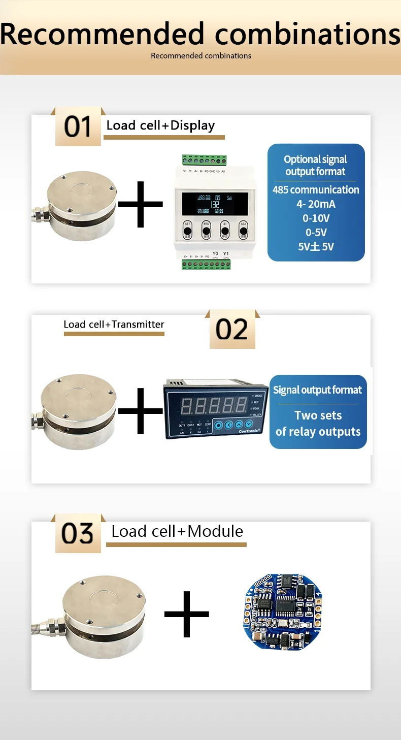 58mm Load Cell Planar Diaphragm Weight Sensor Electronic Scale 10KG 20KG 50KG 100KG 200KG for Education Science Technology
