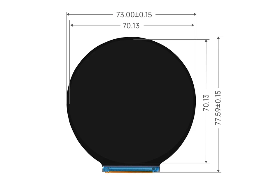 Waveshare ESP32-S3-LCD-2.8C,ESP32-S3 2.8inch Round Display Development Board, 480×480, 32-bit LX7 Dual-core Processor,Bluetooth