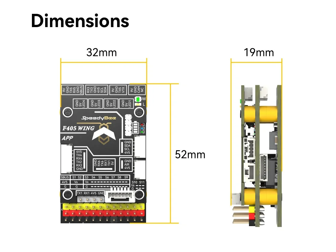 BaMasMATEK H743-SLIM V3 F405-WING V2 F405-WMN SpeedyBee F405 WING APP Fixed Wing Flight Controller Ardupilot VTOL For RC Airplan