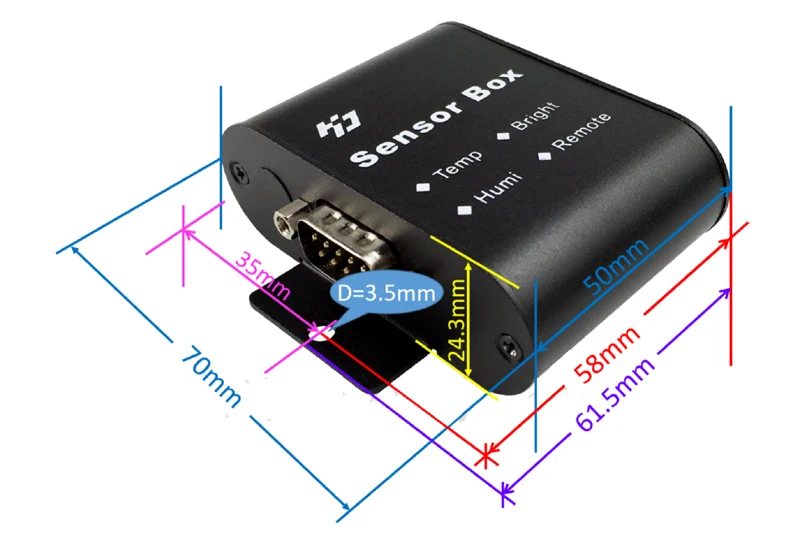 Huidu RGB Full Color Function Sensor Box Support IR,Temperature/Humidity/Brightness Sensor Work With HD-D16/C08L/C16L/A3L/A4L