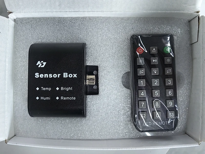 Huidu RGB Full Color Function Sensor Box Support IR,Temperature/Humidity/Brightness Sensor Work With HD-D16/C08L/C16L/A3L/A4L