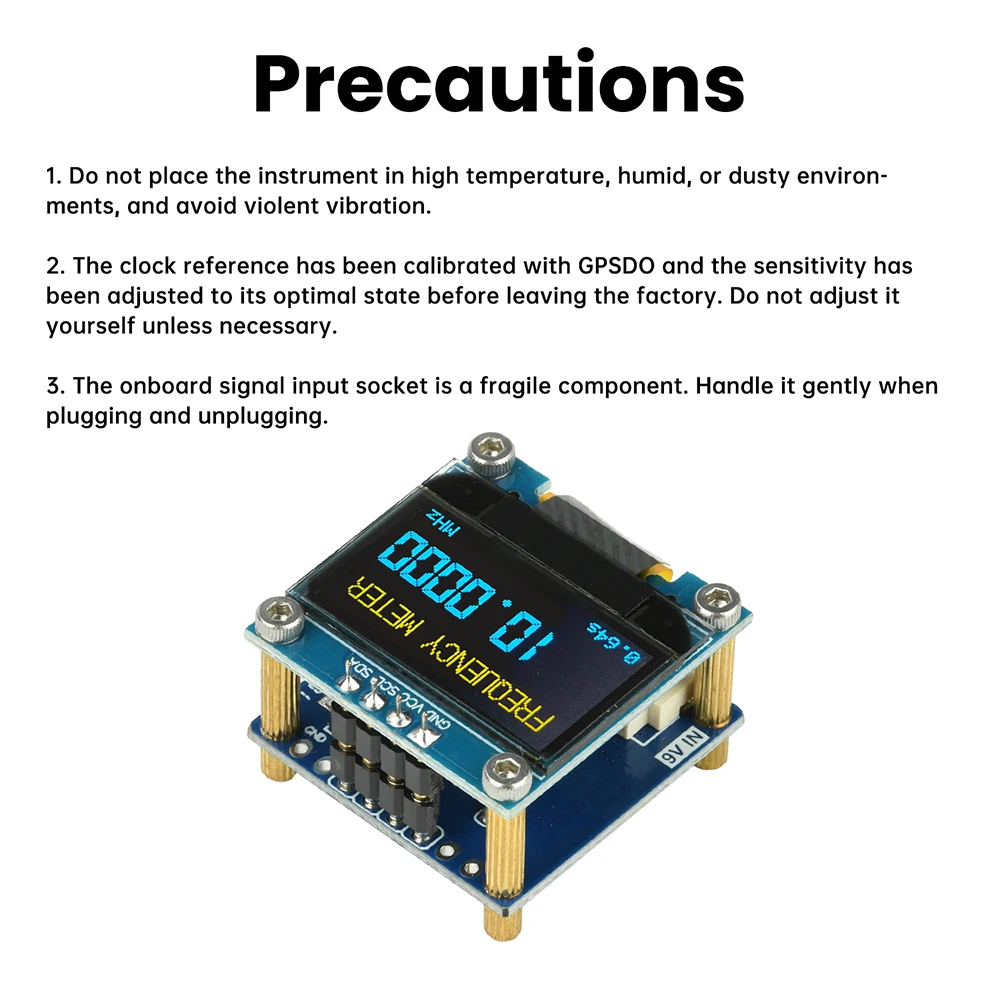 PLJ-096OLED-H1 Frequency Display Module Frequency Counter Featuring 0.96-inch OLED Display RF Digital Signal Frequency Meter