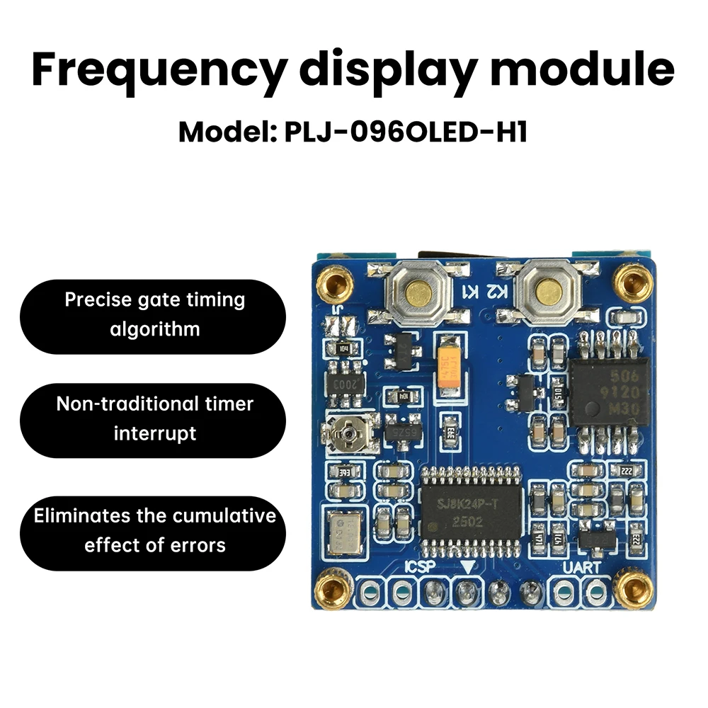 PLJ-096OLED-H1 Frequency Display Module Frequency Counter Featuring 0.96-inch OLED Display RF Digital Signal Frequency Meter
