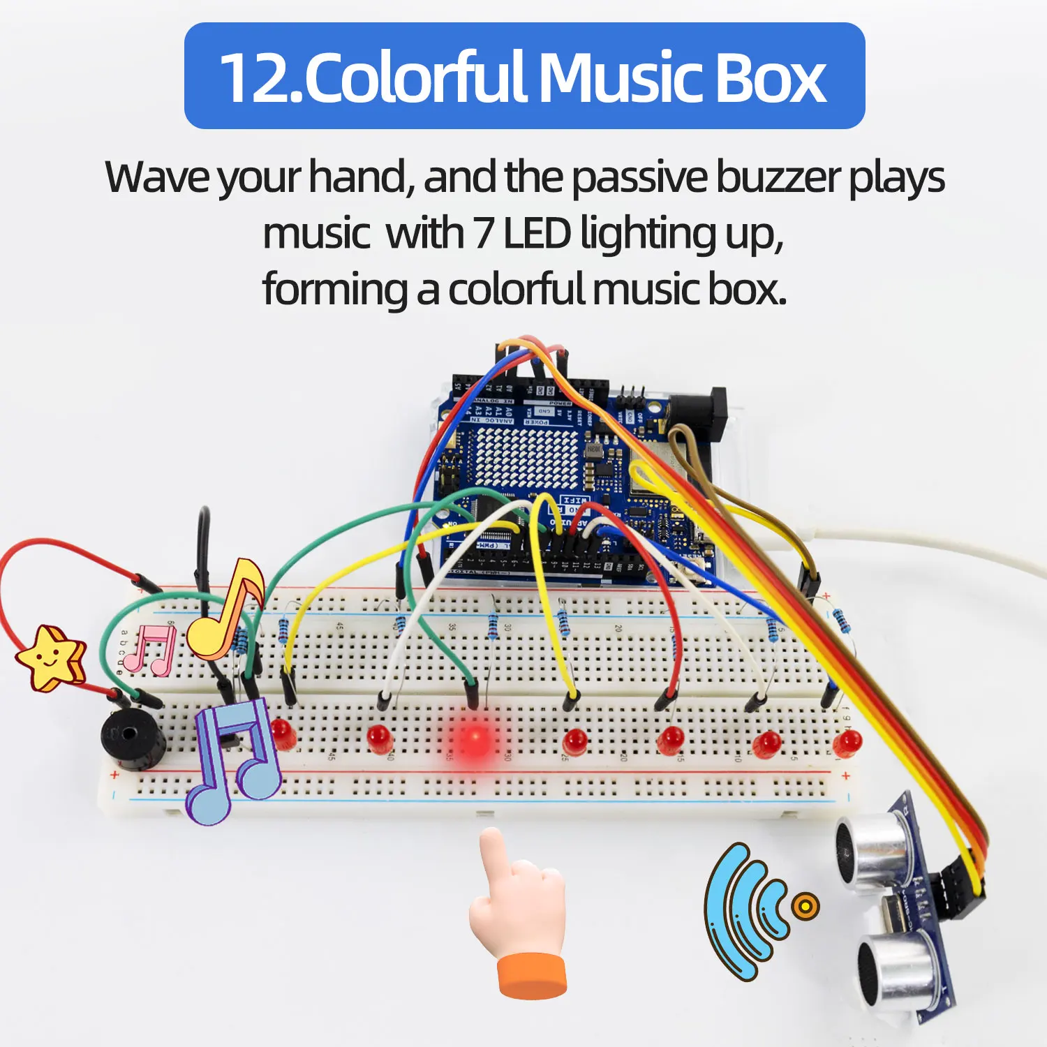 Kidsbits Smart IOT Living Learning Kit +60 Projects For Arduino UNO R4 WIFI Programming With Arduino C Language Tutorial