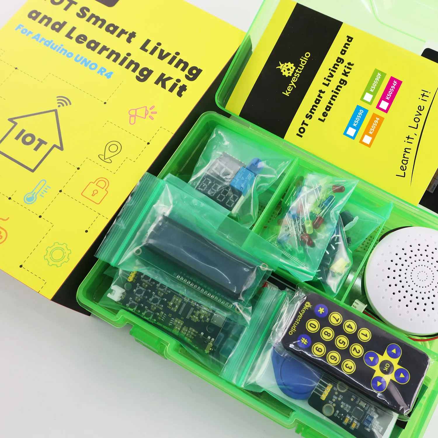 Kidsbits Smart IOT Living Learning Kit +60 Projects For Arduino UNO R4 WIFI Programming With Arduino C Language Tutorial