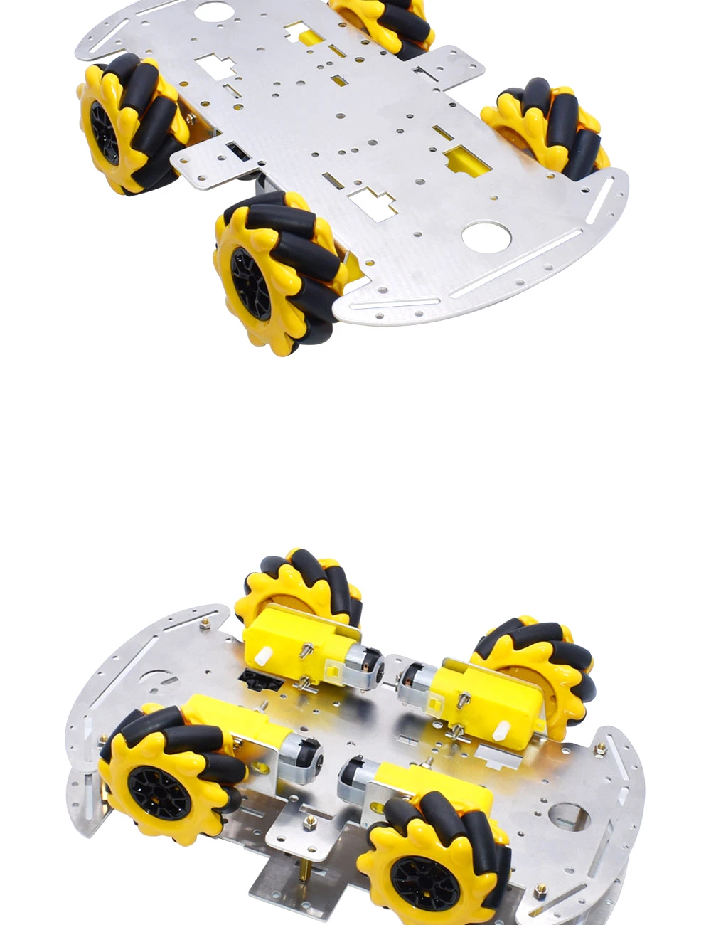 McNamum wheel aluminum car chassis DIY ultrasonic intelligent obstacle avoidance car 4WD four-wheel drive chassis