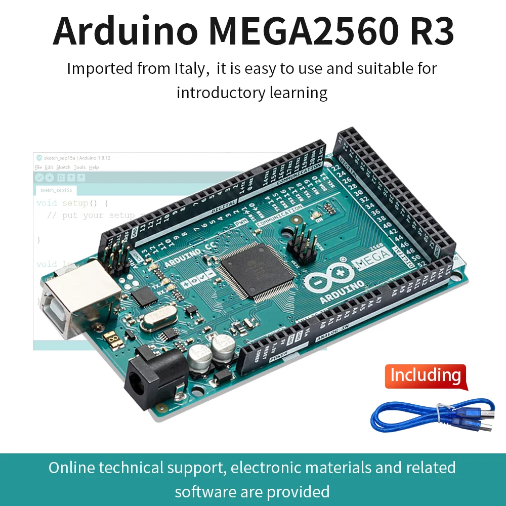 Original Arduino UNO R3/Mega 2560 R3 Arduino Development Board Programming Learning Board with USB Cable