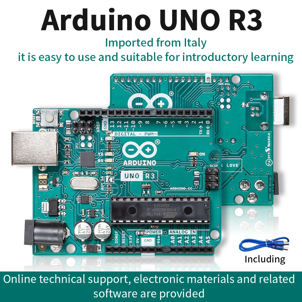 Original Arduino UNO R3/Mega 2560 R3 Arduino Development Board Programming Learning Board with USB Cable