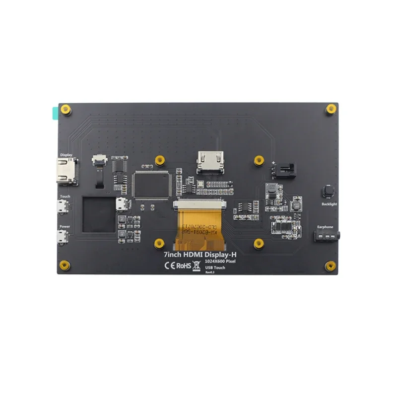 Raspberry Pi 5 7 inch IPS Touchscreen Monitor 1024X600 HDMI-compatible LCD Module Mini PC Portable Monitor for RPI 5 4B 3B+ ZERO