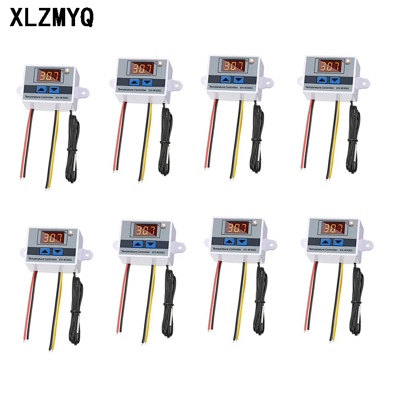 10pcs XH-W3001 Digital Control Temperature Microcomputer Thermostat Switch Thermometer New Thermoregulator 12/24/220V W3001
