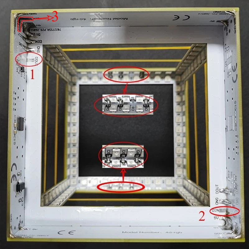 Electronic DIY Welding Project 3D Abyss Cube Atmosphere WS2812 LED Colored Light Bulk Kit Desktop Ornament Holiday Gift