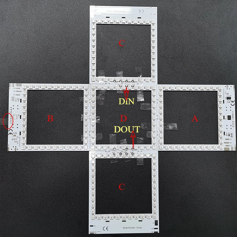 Electronic DIY Welding Project 3D Abyss Cube Atmosphere WS2812 LED Colored Light Bulk Kit Desktop Ornament Holiday Gift