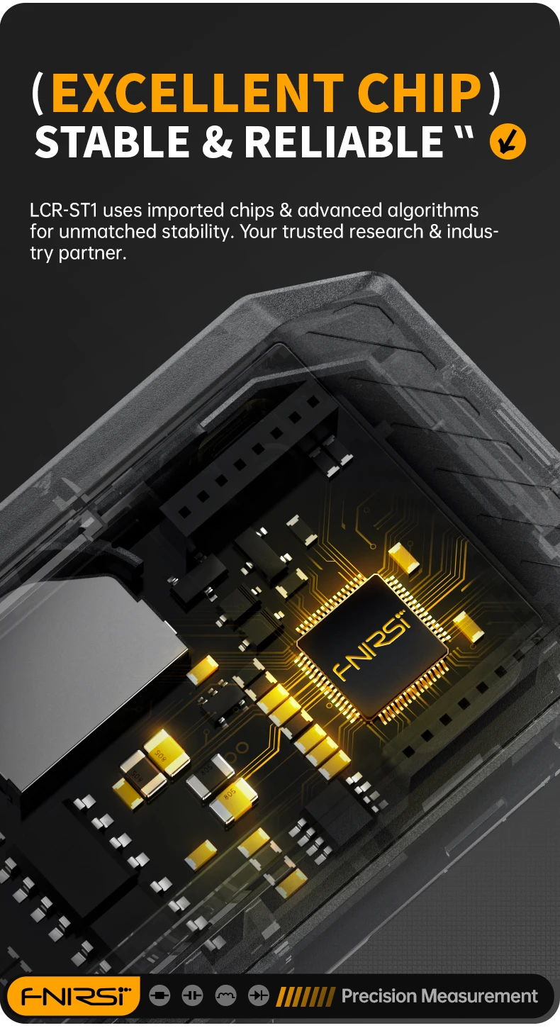 FNIRSI LCR-ST1 Smart Tweezer LCR SMD ESR Tester Resistance Capacitance Inductance Continuity Diode Test Auto Multimeter Tools