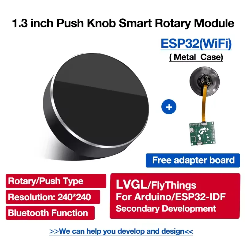 ESP32 LVGL Ar-duino IDF 1.28 inch 240*240 Circular Knob Rotary Switch Round IPS TFT LCD Display with WiFi