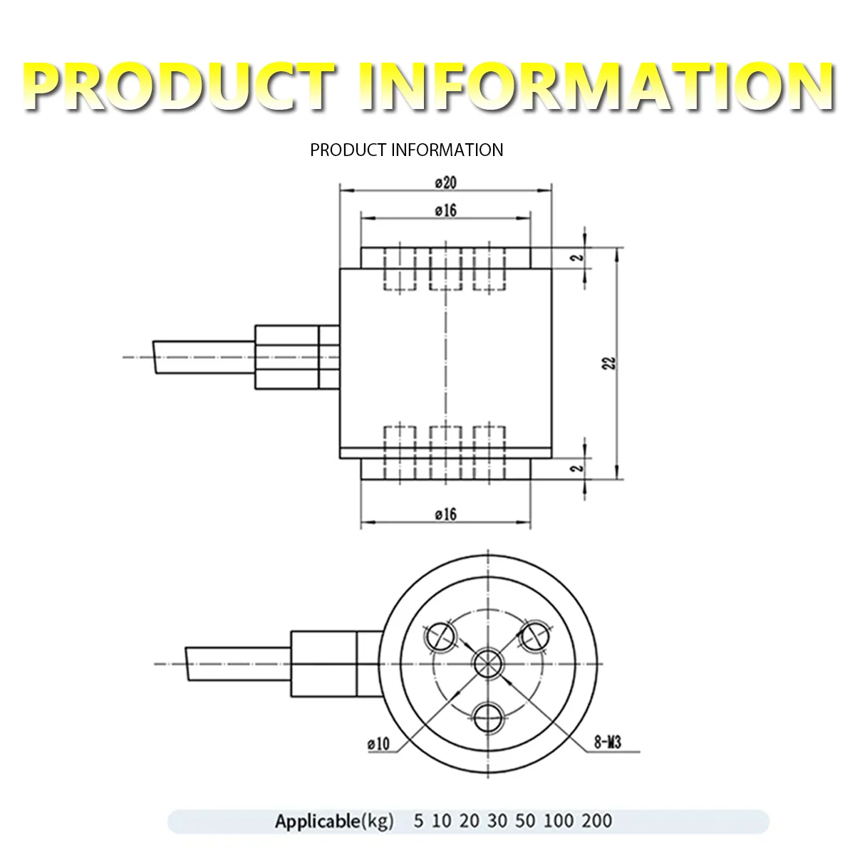 Micro Loadcell Force Sensor Kit with Digital Scale Indicator Controller for Non-standard Customization Peak Hold Function