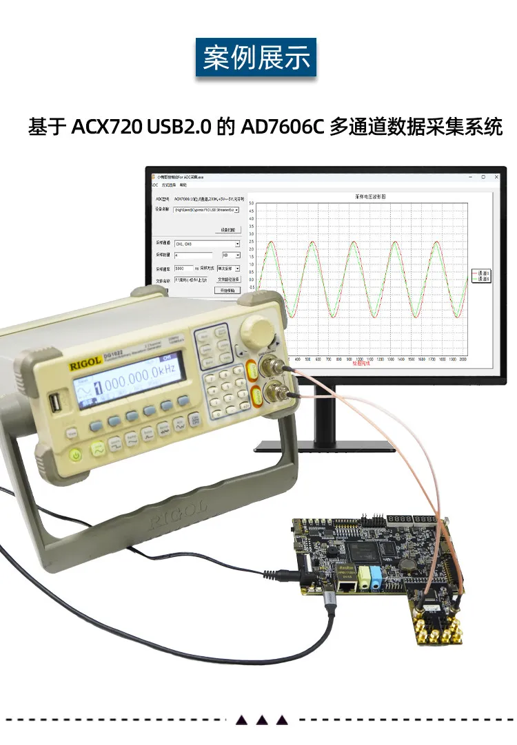 FPGA AD7606, AD7606C 8-channel 16-bit high-precision 1M synchronous sampling ADC module