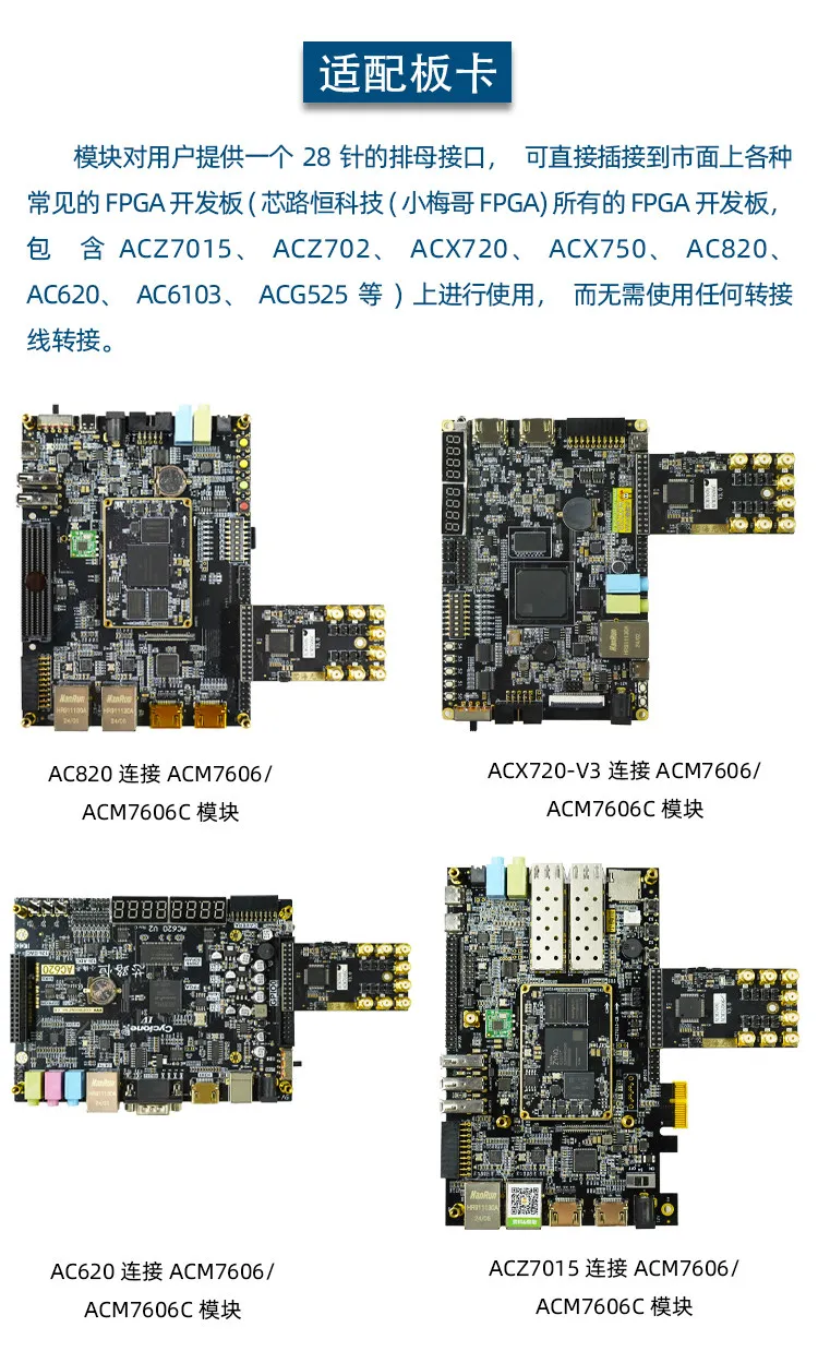 FPGA AD7606, AD7606C 8-channel 16-bit high-precision 1M synchronous sampling ADC module
