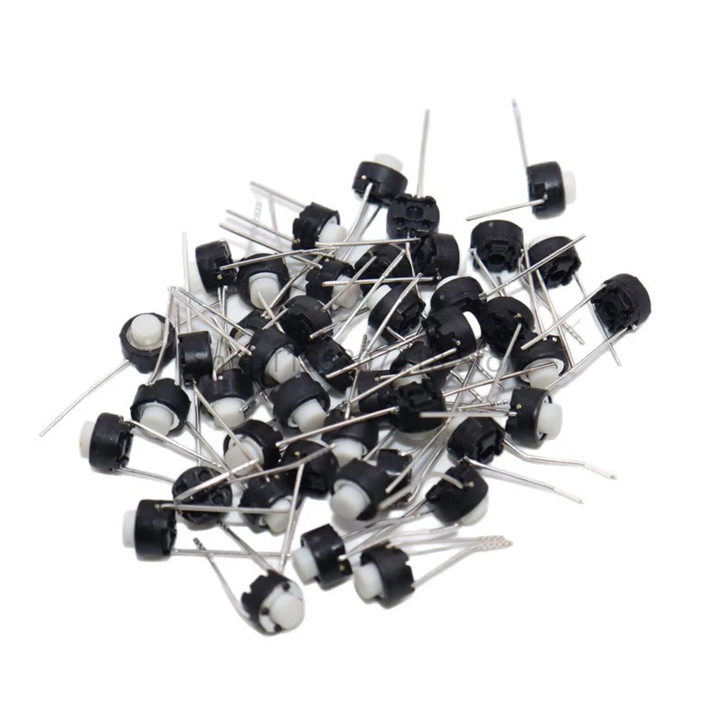 1000PCS 6x6x5mm 2 Pin 6x6x4.3mm Tact Switch Micro Momentary Tactile Tact Push Button Switche Button Round Keys 6*6*5mm 6*6*4.3mm