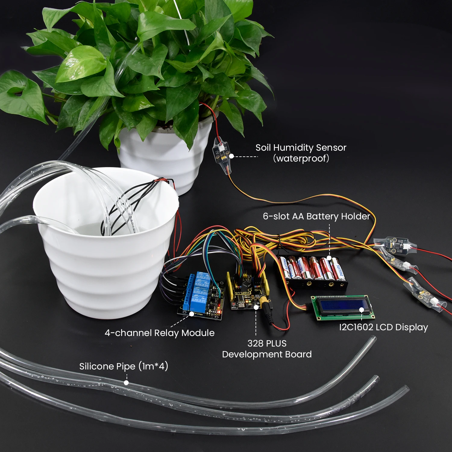 Keyestudio DIY Electronic Watering Kit For Arduino C Language Programming Automatic Water Flowers With Soil Humidity Sensor