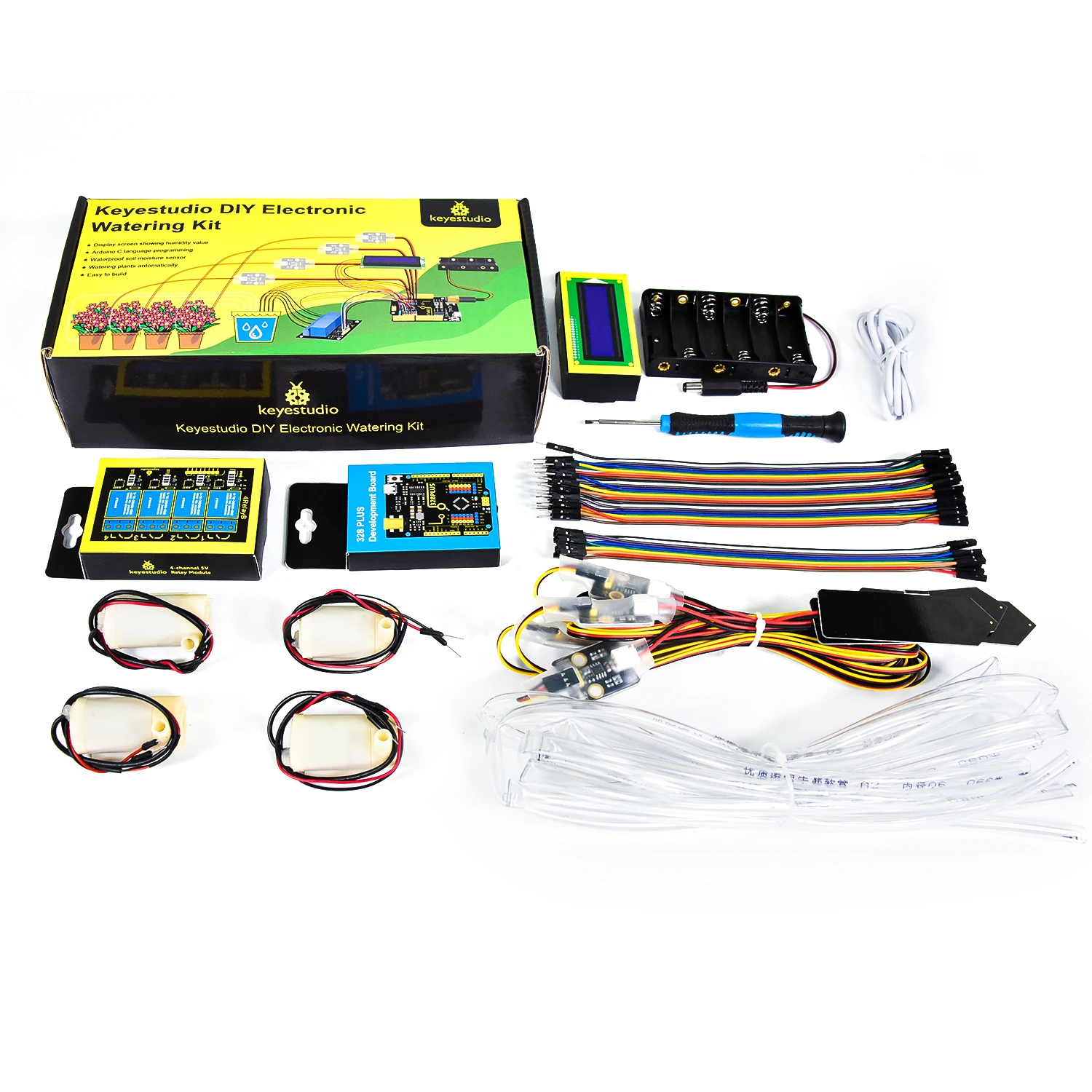 Keyestudio DIY Electronic Watering Kit For Arduino C Language Programming Automatic Water Flowers With Soil Humidity Sensor