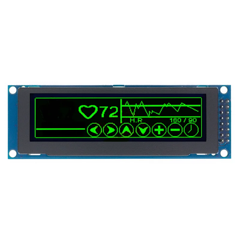 Real OLED Display 3.12" 256*64 25664 Dots Graphic LCD Module Display Screen LCM Screen SSD1322 Controller Support SPI