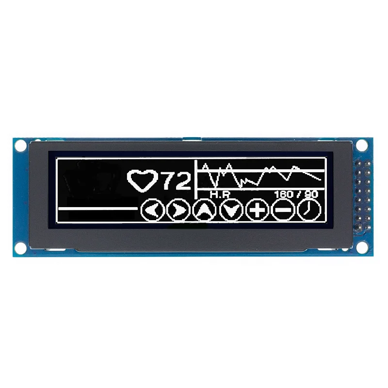Real OLED Display 3.12" 256*64 25664 Dots Graphic LCD Module Display Screen LCM Screen SSD1322 Controller Support SPI