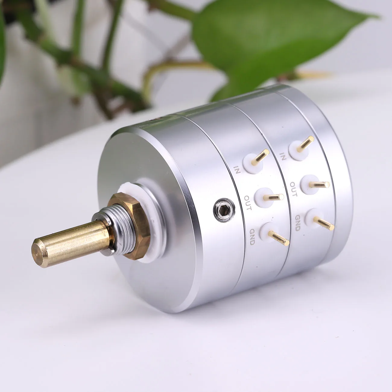 1PC EIZZ Stereo 10K 25K 50K 100K 250K 24 Steps Volume Potentiometer LOG Stepped Audio Attenuator For Hifi Audio DIY