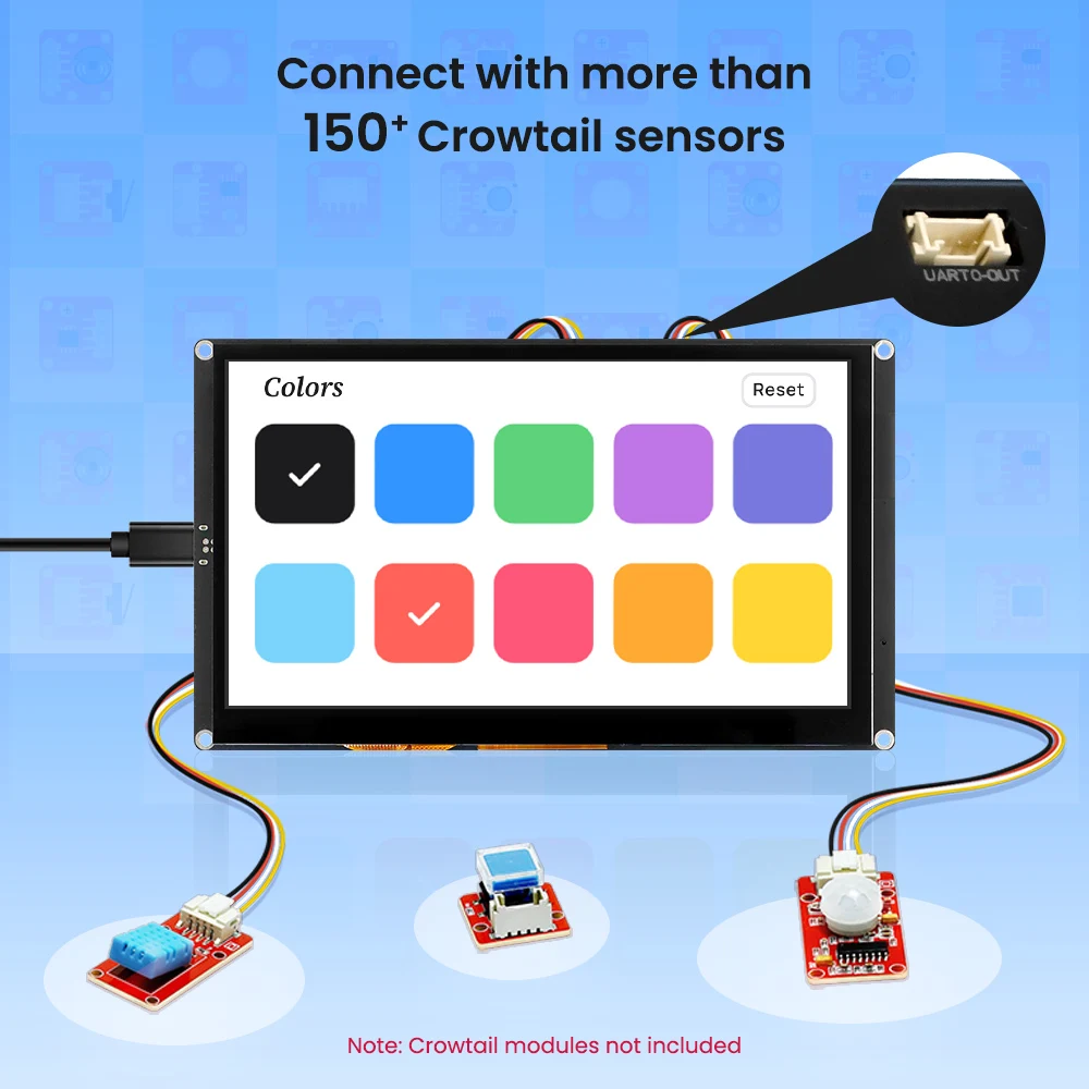 CrowPanel Advance 7.0-HMI ESP32 AI Functions Display 800x480 IPS Touch Screen Support Arduino/LVGL/Micropython