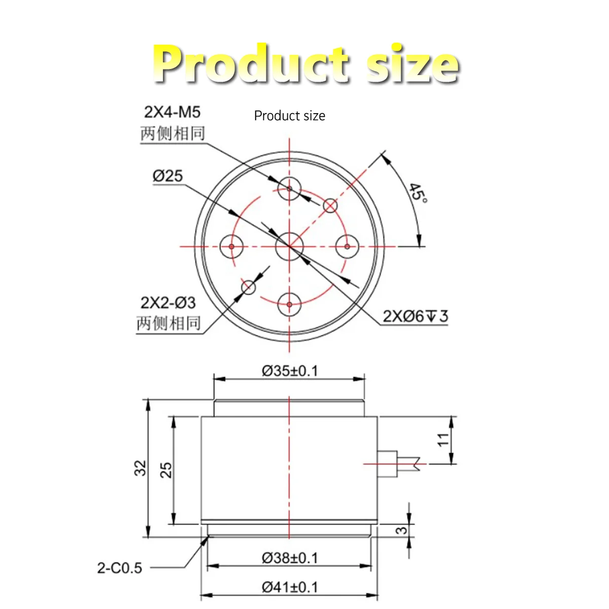 High Precision Static Torque Sensor 0.5-10N.m Flange Reaction Torque Transducer for Bolt Tightening Test Weighing