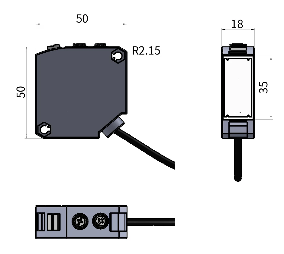 GTRIC Photoelectric Sensor E3JK-RR12 Retro-reflective 24-240V DC/AC Universal Relay Output Square Optical Photoelectric Switch