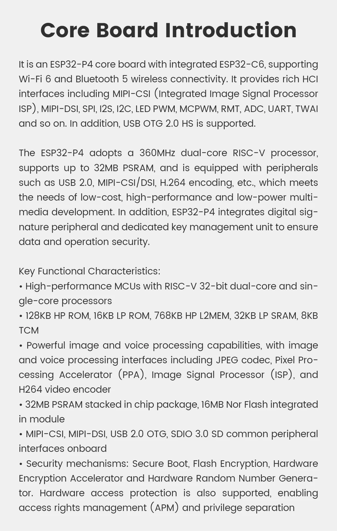 ESP32-P4+ESP32-C6 development board Xiaozhi board | RISC-V high-performance IoT core board