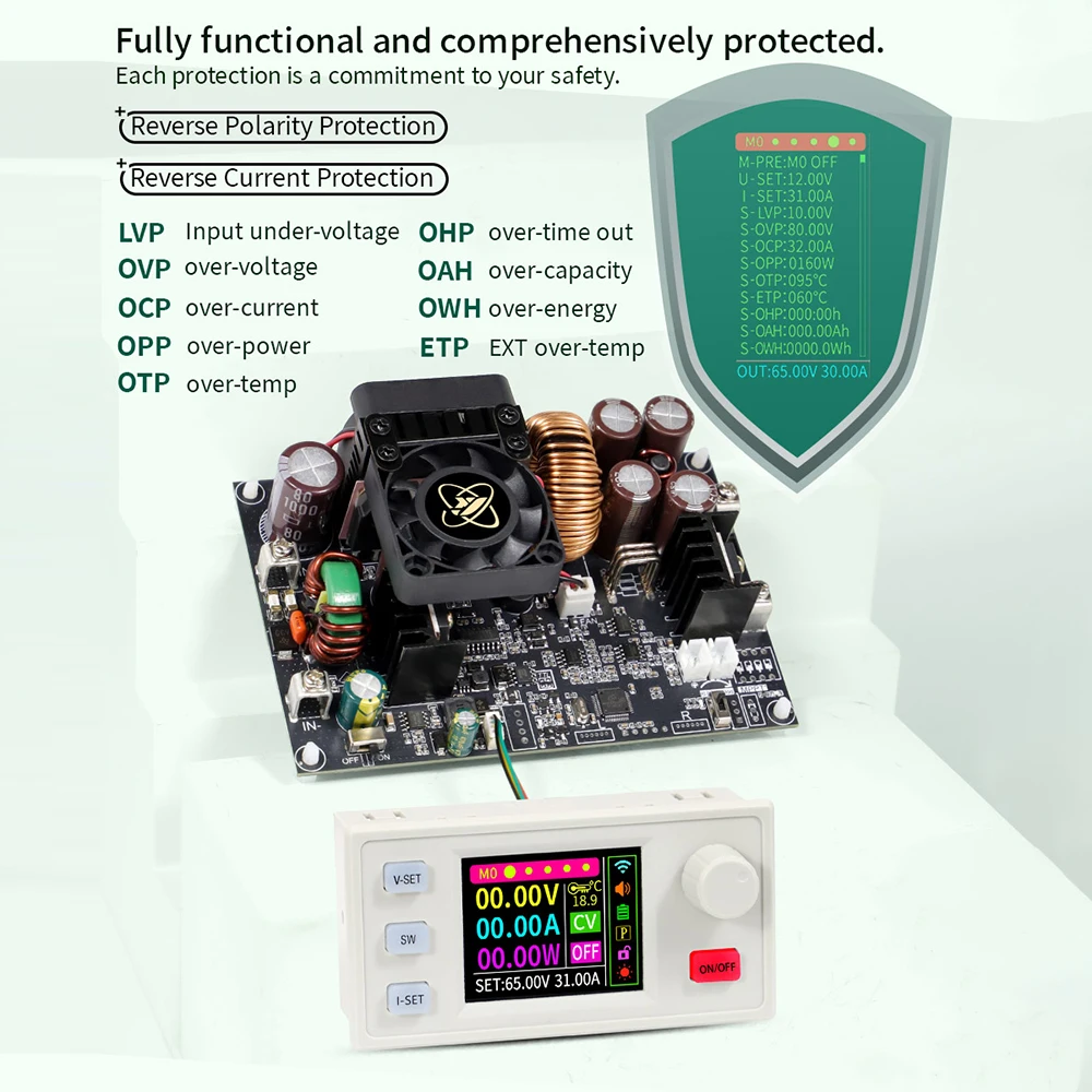 XY6530S XY6550S 2000W 3250W CNC DC Adjustable Voltage Reduction Power Supply Constant Voltage And Current Module