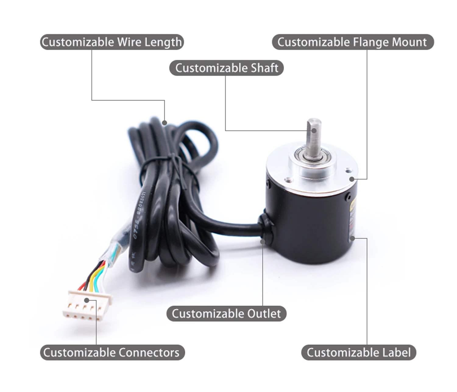 8mm Hollow Shaft Magnetic Single-Turn Absolute Encoder Multi-Interface(CAN/SSI/Analog) Angle Speed Sensor