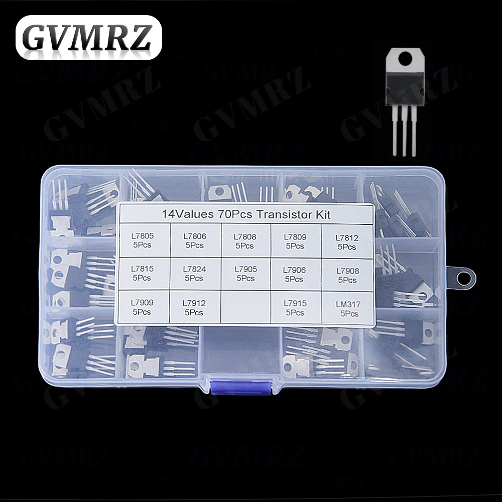 14Values 70PCS Voltage Regulator TO-220 Each 5PCS KIT L7805 L7806 L7808 L7809 L7812 L7815 L7912 LM317