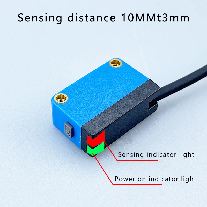 Mark Sensor Optical Sensor Color Marking Label Contrast Sensor Simple Easy Use 12-24V DC NPN PNP Sensing Distance 10mm