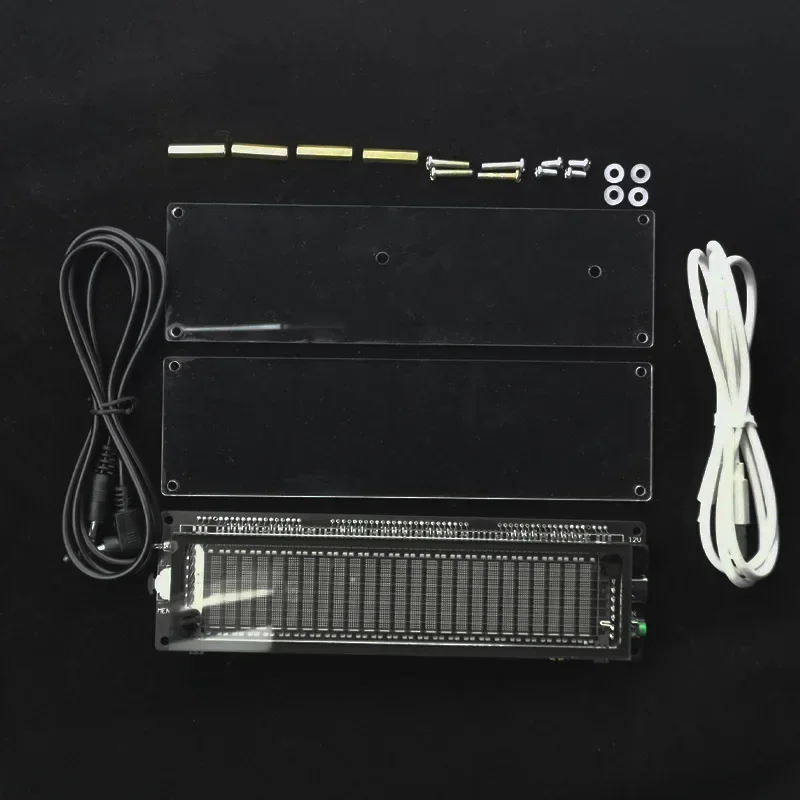 TYPE-C 5V 12V Car POWER Amplifier VFD Music Spectrum Display Clock Voice Control Level Indicator Rhythm Analyzer VU Meter