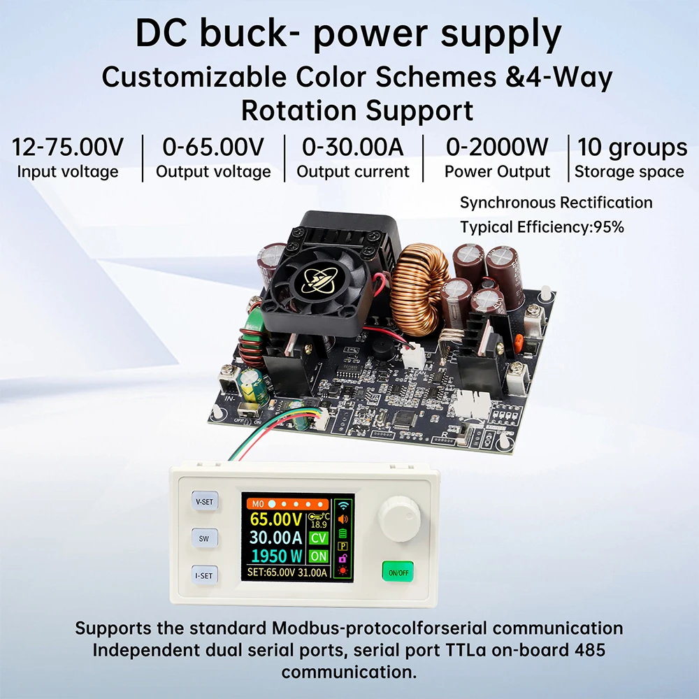 XY6530S XY6550S CNC DC Adjustable Step Down Power Supply Constant Voltage Constant Current Module Power Supply 2000W 3250W
