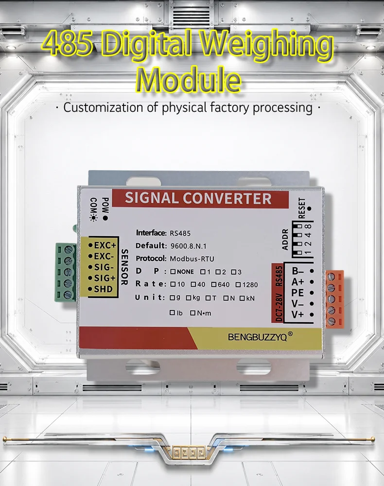 485 Digital Weighing Sensor Module, High Accuracy, 8x350Ω Sensors Supported, RS485 Interface, 1/500,000 Resolution
