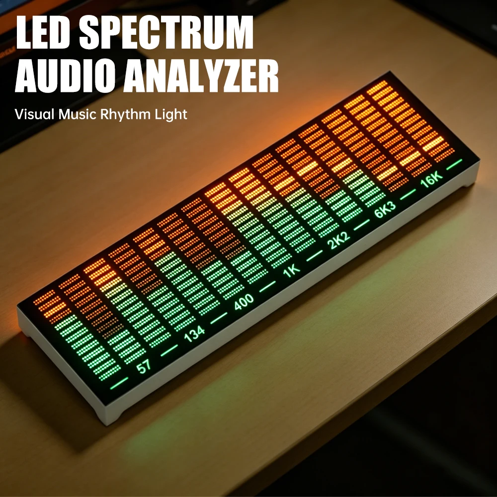 Multi-mode Voice Control Music Spectrum LED Pickup Rhythm Analyzer Light Display Audio Level Indicator VU Meter Electronic Kit